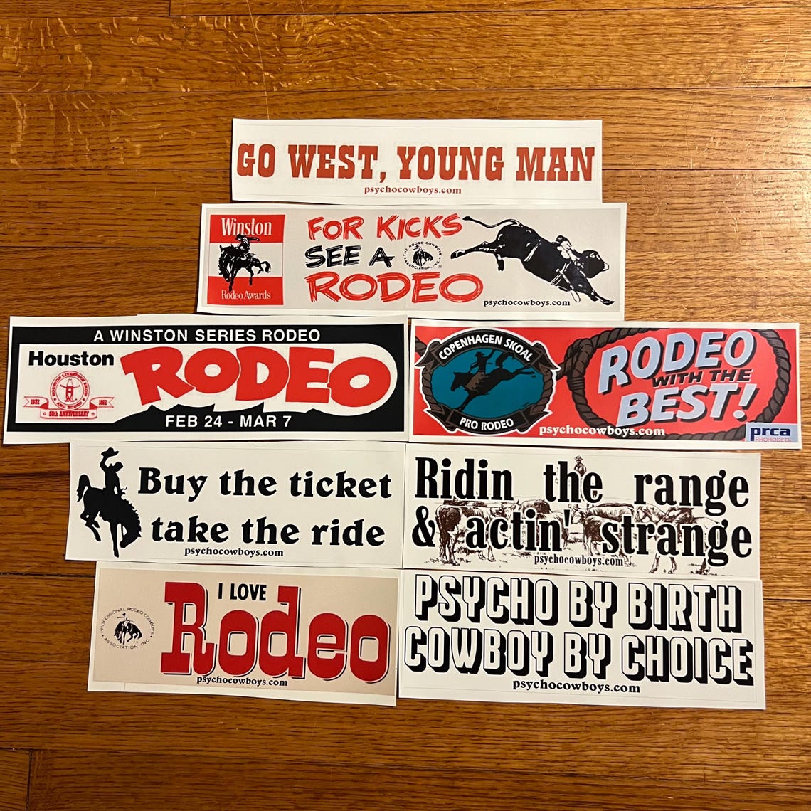 Vintage Rodeo & Western Themed Bumper Sticker Pack - Etsy