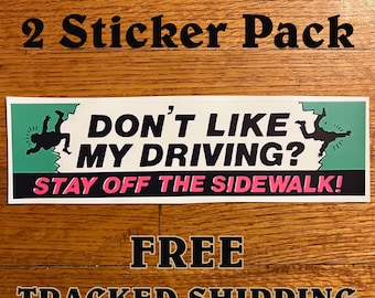 2 PACK Vintage Inspired Funny Shit Happens 80's Bumper Sticker - Etsy