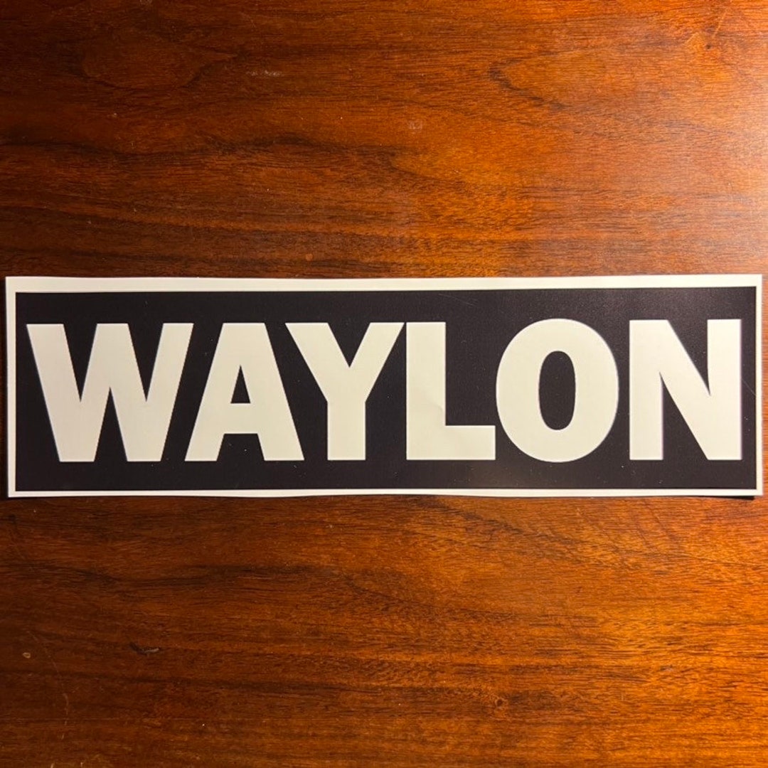 Waylon Jennings Bumper Sticker Etsy