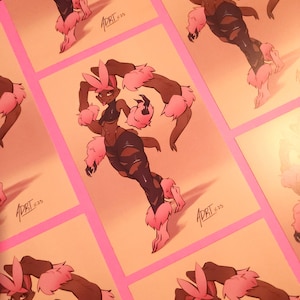 Mega Lopunny brillante - Impresión de postal