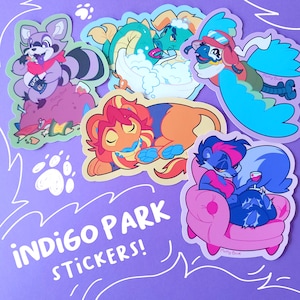 Indigopark mascottes stickers