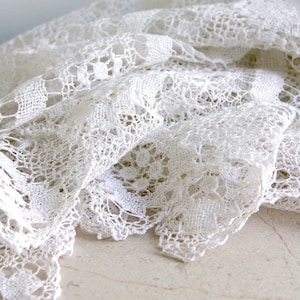 Antique French lace Tea or table cloth handmade spindle lace Phenomenal!