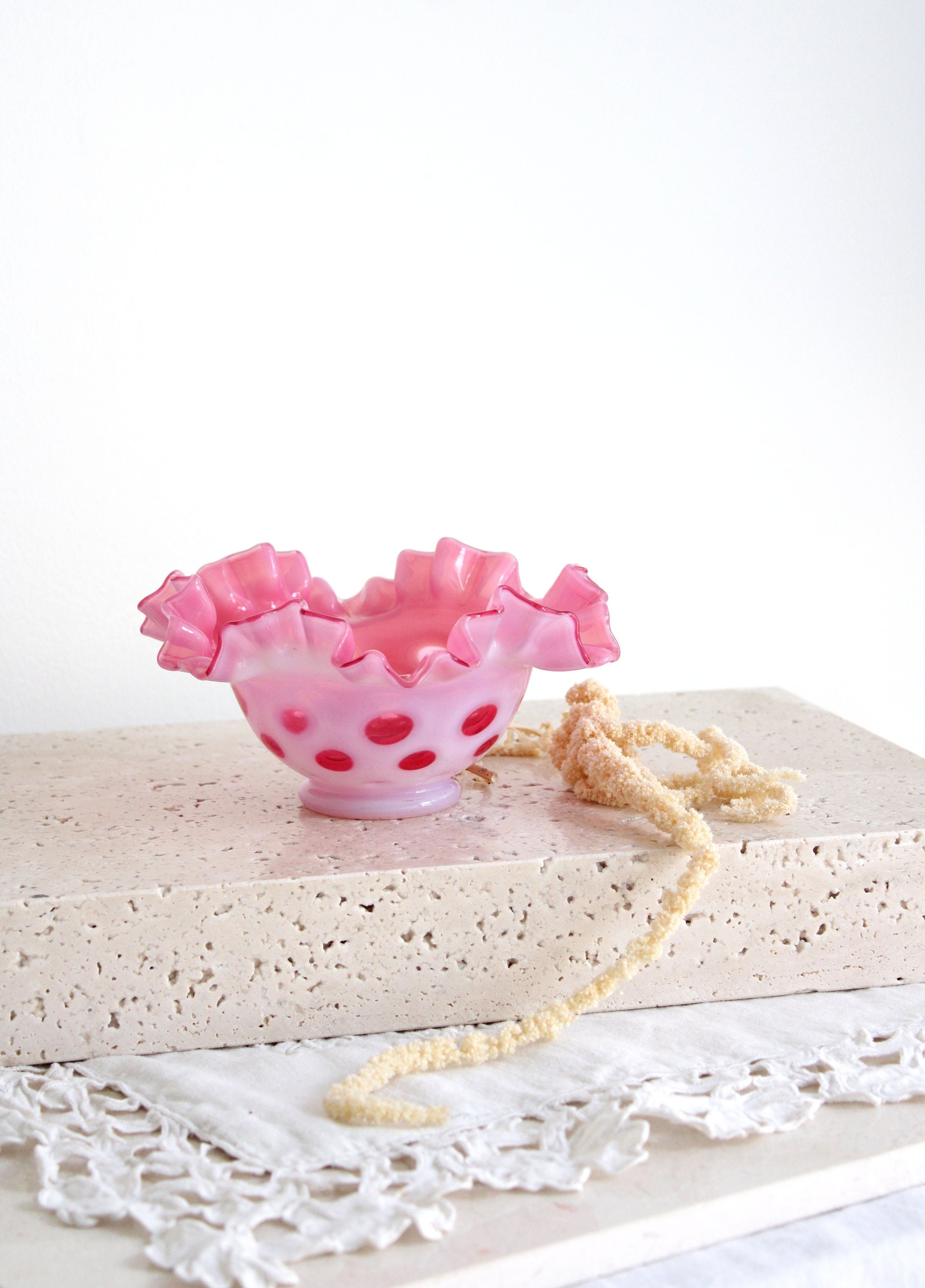 Fenton Pink Coin Dot - Etsy