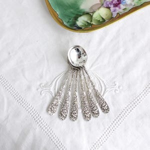 Stieff Rose Repousse Sterling Silver small Chocolate Spoons Sold Individually