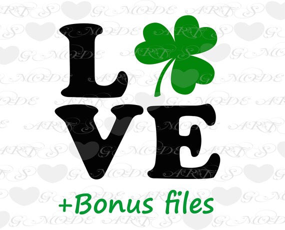Up To 30% OFF Love Shamrock Svg, St Patricks Day Png, Lucky Svg, Love Heart Svg, Silhouette, Cut Files Cricut, Ai, Dxf, Free Commercial Use