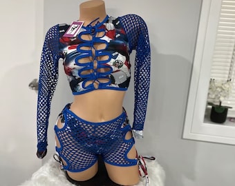 Dominican Republic flag outfit (scroll to see more styles)