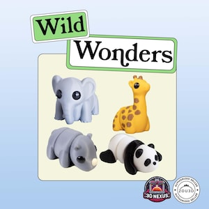 Wild Wonders – Zoo & Safari Animal Fidget Toys and Keychains - Perfect Gift for Animal Lovers