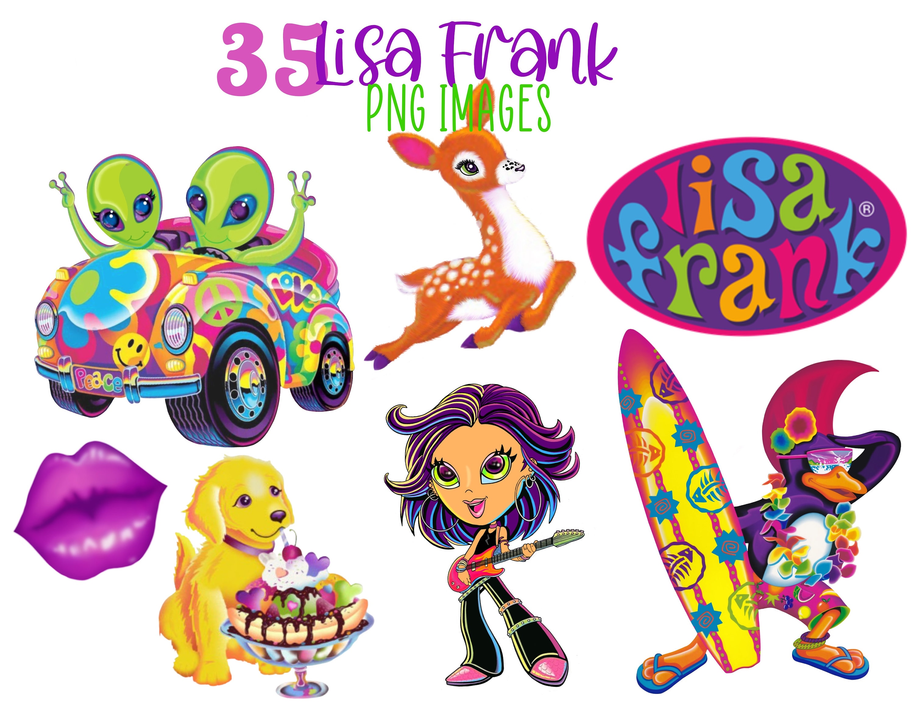 Lisa Frank Sticker Pad - Over 600 Stickers