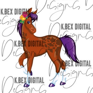 90s Rainbow Horse PNG Bundle | sublimation files