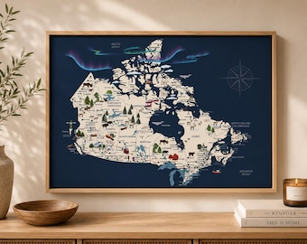 Canada Travel Map Push Pin Canvas, Personalized Canada Map, Canada National Parks Map, Travel Tracker, Road Trip Map, Adventure Gift