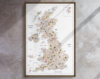 United Kingdom National Parks Map – Britain Travel Tracker Art