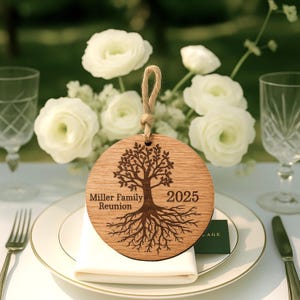 Custom Wood Ornaments - Bulk Wooden Wedding Favors, Family Reunion Gifts & Unique Guest Keepsakes