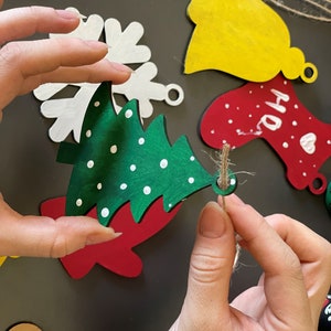 Christmas Ornament Coloring Kit, Christmas DIY Ornaments, Wooden Ornaments to Paint, Kids DIY Ornaments, Kids Christmas Ornaments, DIY Kit