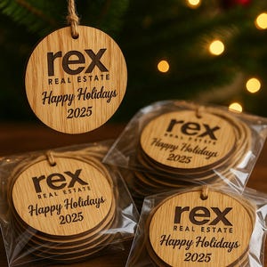 Décorations de Noël en bois, Décorations pour tripes, Ornement personnalisé, Cadeaux de mariage personnalisés, Ornements promotionnels, Ornements de votre logo