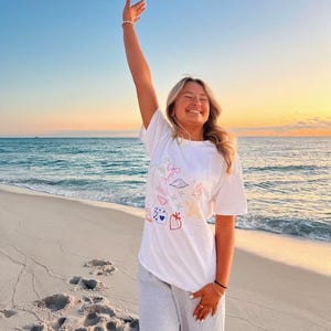 Camiseta unisex de algodón grueso Doodle