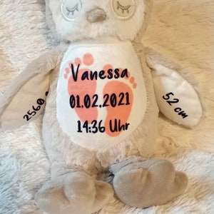 Personalisierte Kuscheltiere/Kuscheltier zur Geburt/ Baby-Kuscheltier Bild 3