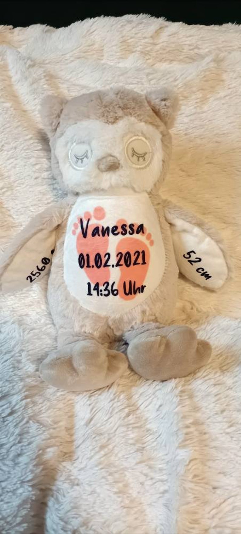 Personalisierte Kuscheltiere/Kuscheltier zur Geburt/ Baby-Kuscheltier Bild 3