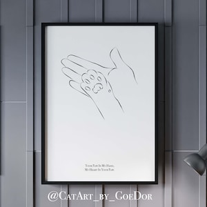 Cat Line Art, Minimal Cat, Cat Drawing, Cat Print, Cat Minimal Art, Line Drawing, Cat print Wall Art, Cat Lover Gifts, Digital Art, Paws