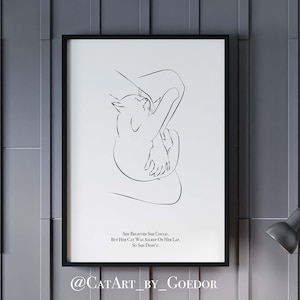 Line Art, Cat Line Art, Line Art Print, Prints Set, Printable Wall Art, Line Art Print, Minimal Art, Cat Print Wall Art, Cat Print, Catlover