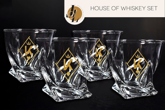 House of Kings Twisted Whiskey Glass Set