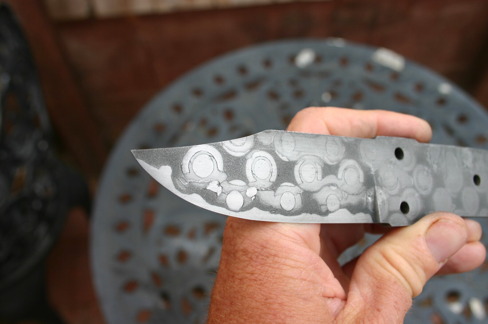 Bike Chain Knife Blade Bike Chain Damascus Powdered Steel Etsy