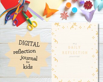 Children's Daily Reflection Journal | Digital Download | Reflection journal for children | Positive Affirmation Journal for Kids