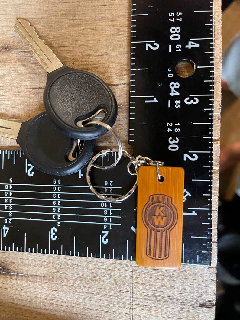 Kenworth / Peterbilt Bamboo Keychain Etsy