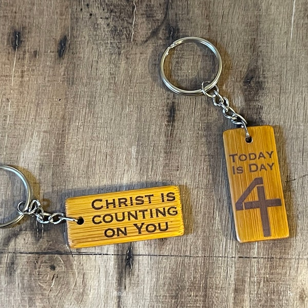Bamboo Day 4 Keychain - Emmaus - Chrysalis - Journey - Christ is Counting on You - DeColores