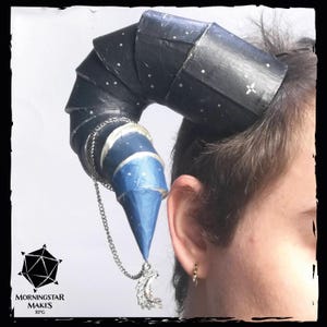 Starborn Cosplay Horns - One of a Kind Costume Horns Hairband for LARP Fantasy Costume Tiefling Horns Satyr Faun Faerie Fairy Galaxy Prop