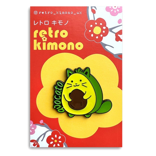 Kawaii Enamel Pin Badge, Avocato