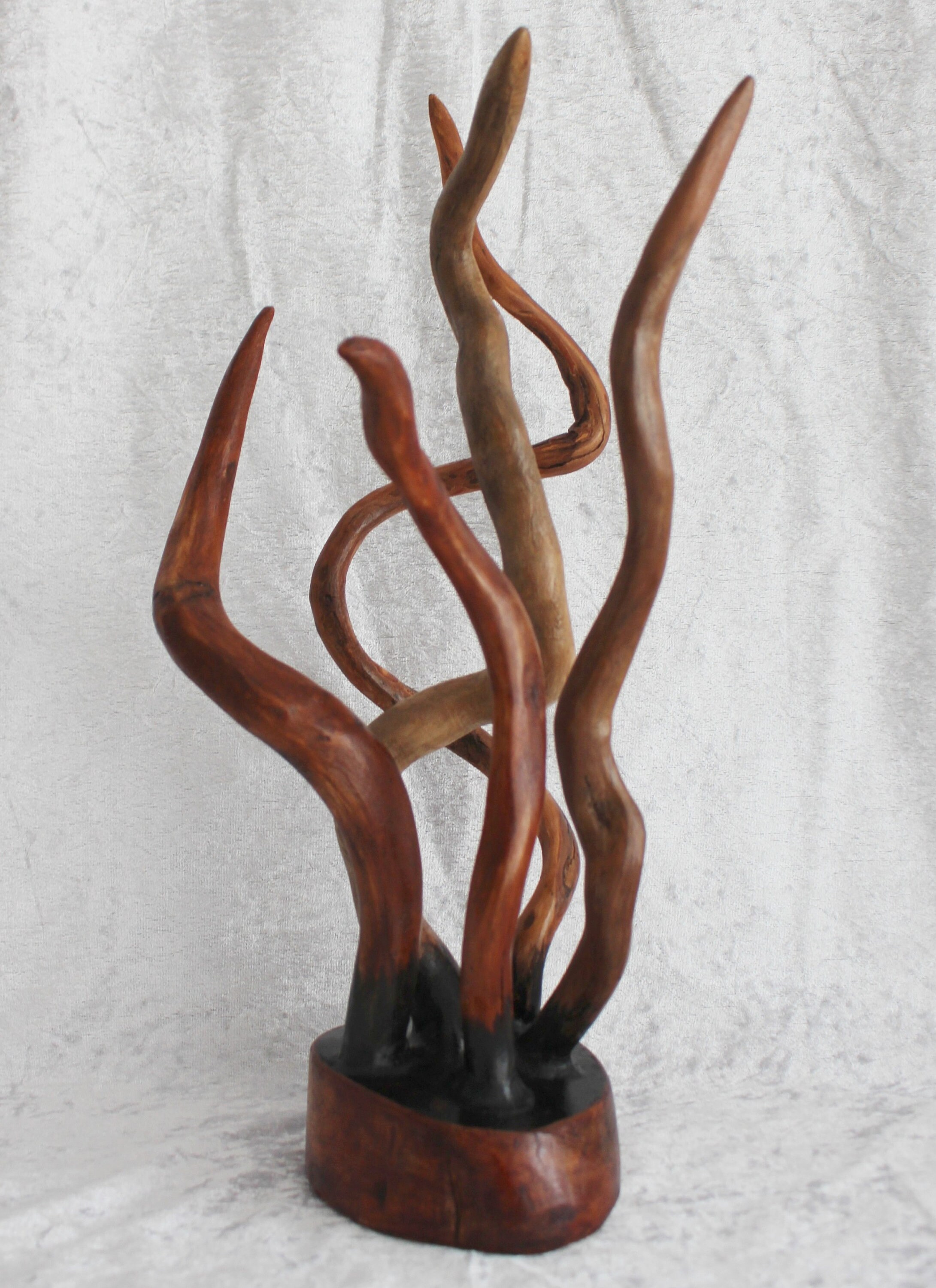 Original Wood Sculpture Statue H 38 X W 21 Cm Driftwood Branches original-wood-sculpture-statue-h-38-x-w-21-cm-driftwood-branches