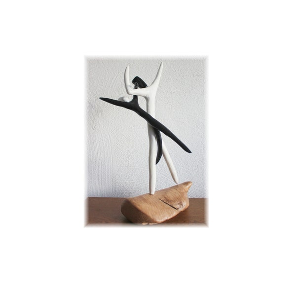 Flexible Tanz – Skulpturen auf Holzsockel H 51 x B 23 Treibholz Handarbeit Maritime Deko Tänzer Geschenkidee Schwemmholz Akrobaten