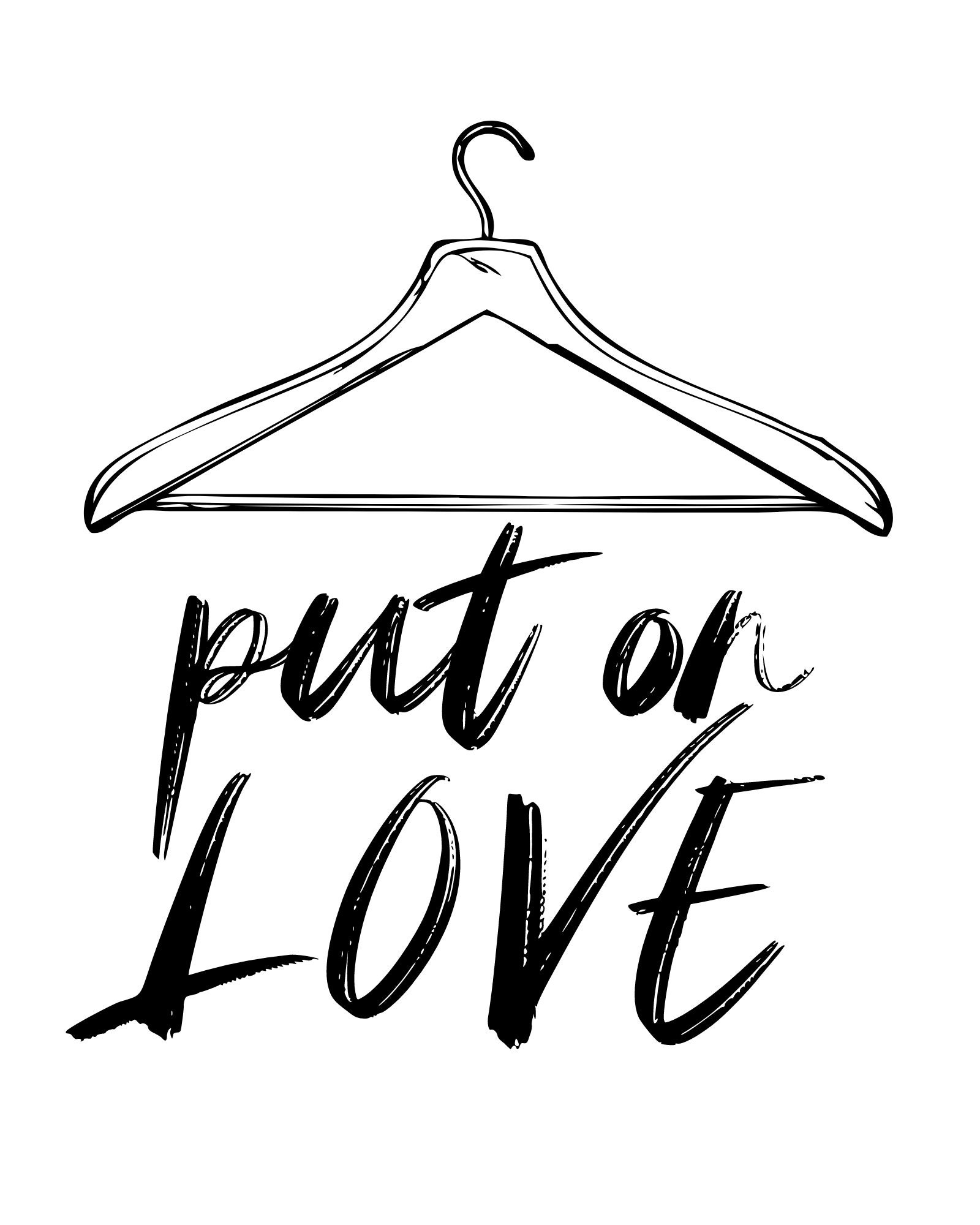 Put on Love Digital Download Print Wall Art Poster Print Etsy