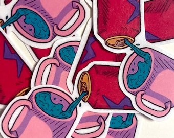 Energy Drink Koffie mengsel Sticker