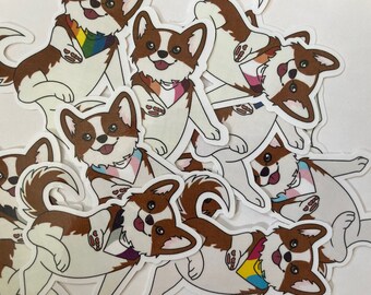 Leuke Corgi Dog subtiele trotssticker