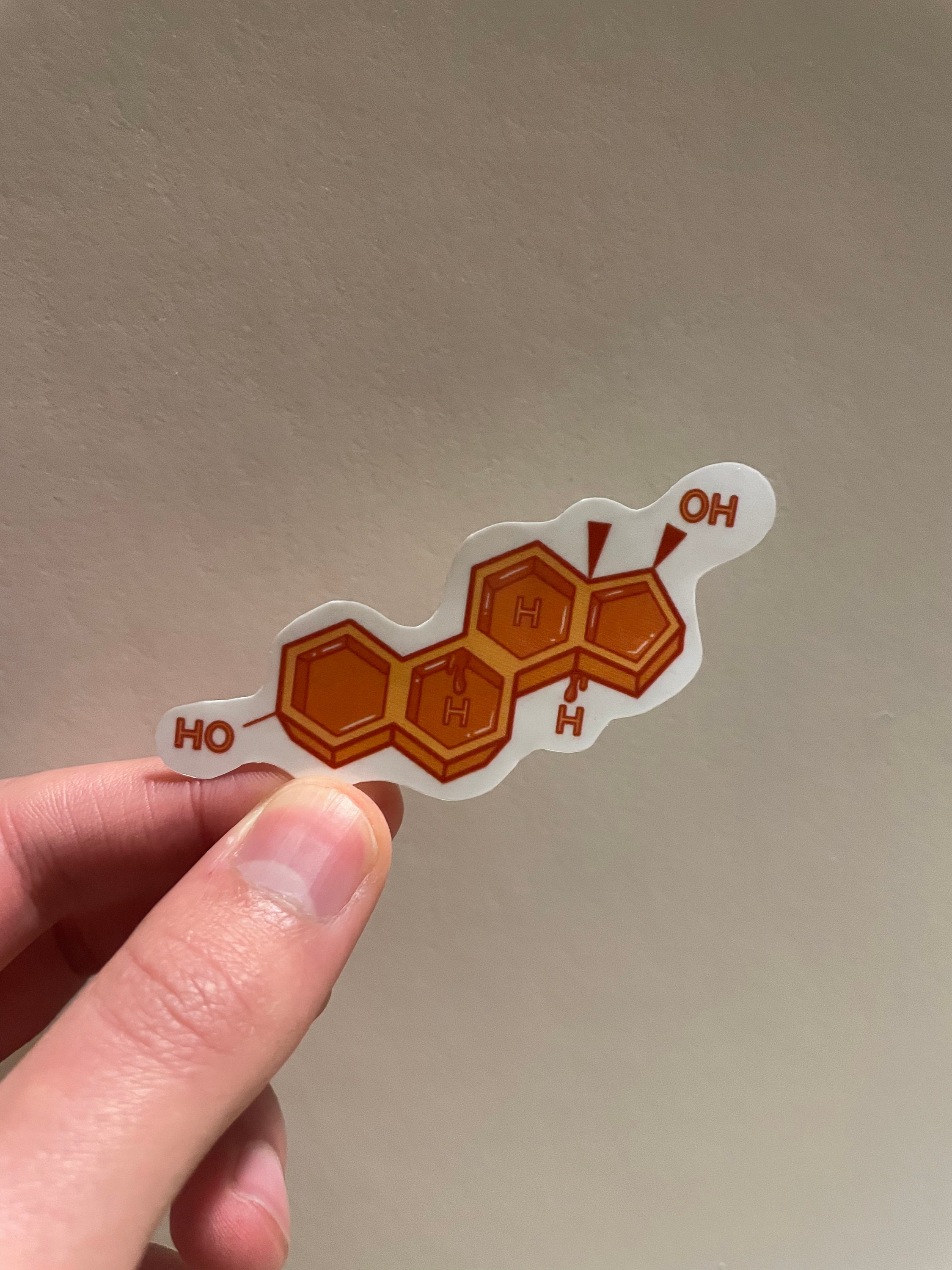 Hormones Sticker Estrogen Chemical Molecule Sticker Honeycomb - Etsy
