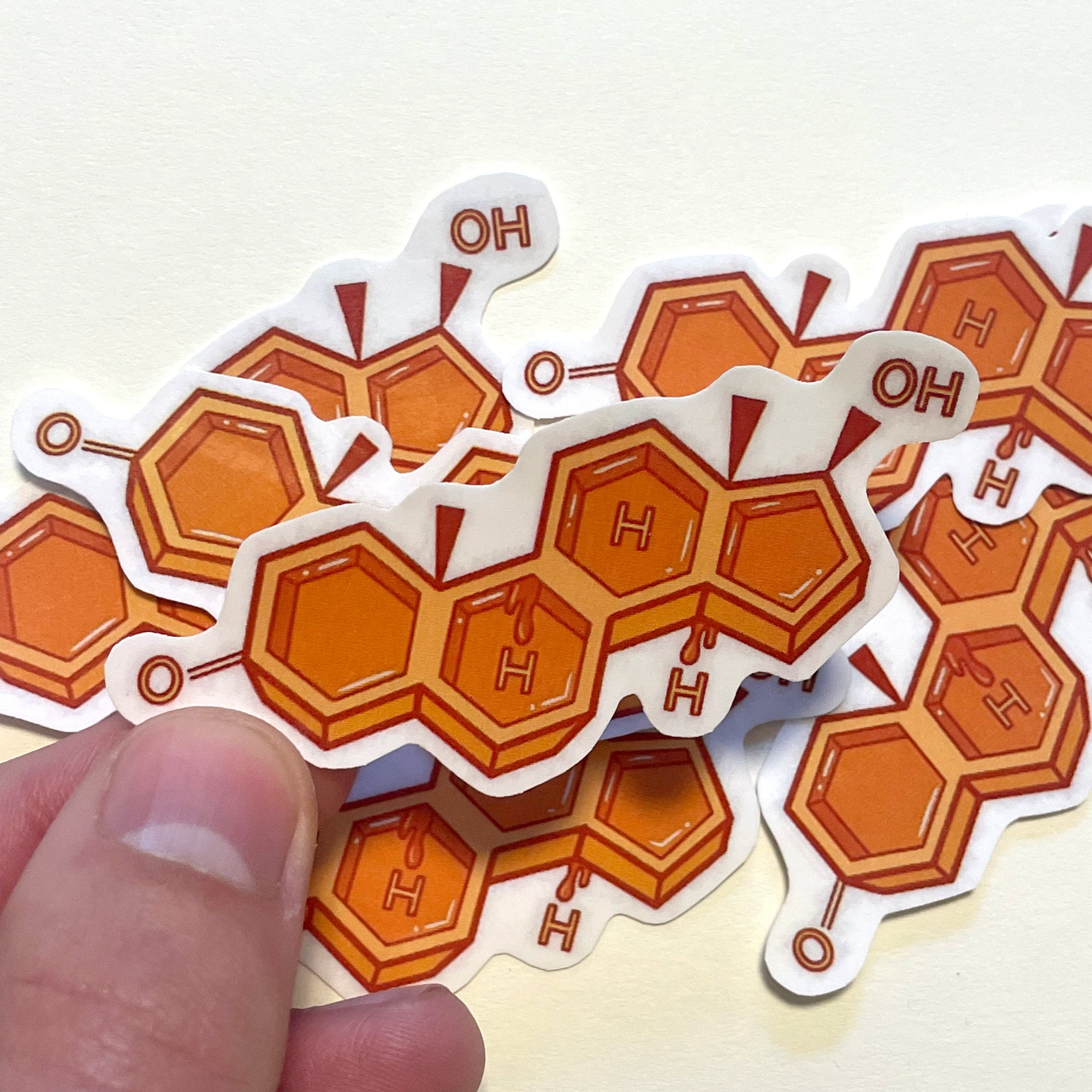 Testosterone Chemical Molecule Sticker Honeycomb - Etsy
