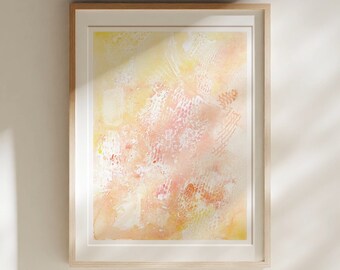 SCALY FIERY WATERS | reptilian art print; pretty art poster; amber abstract art; gift peaceful home; minimalist wall deco; soft print