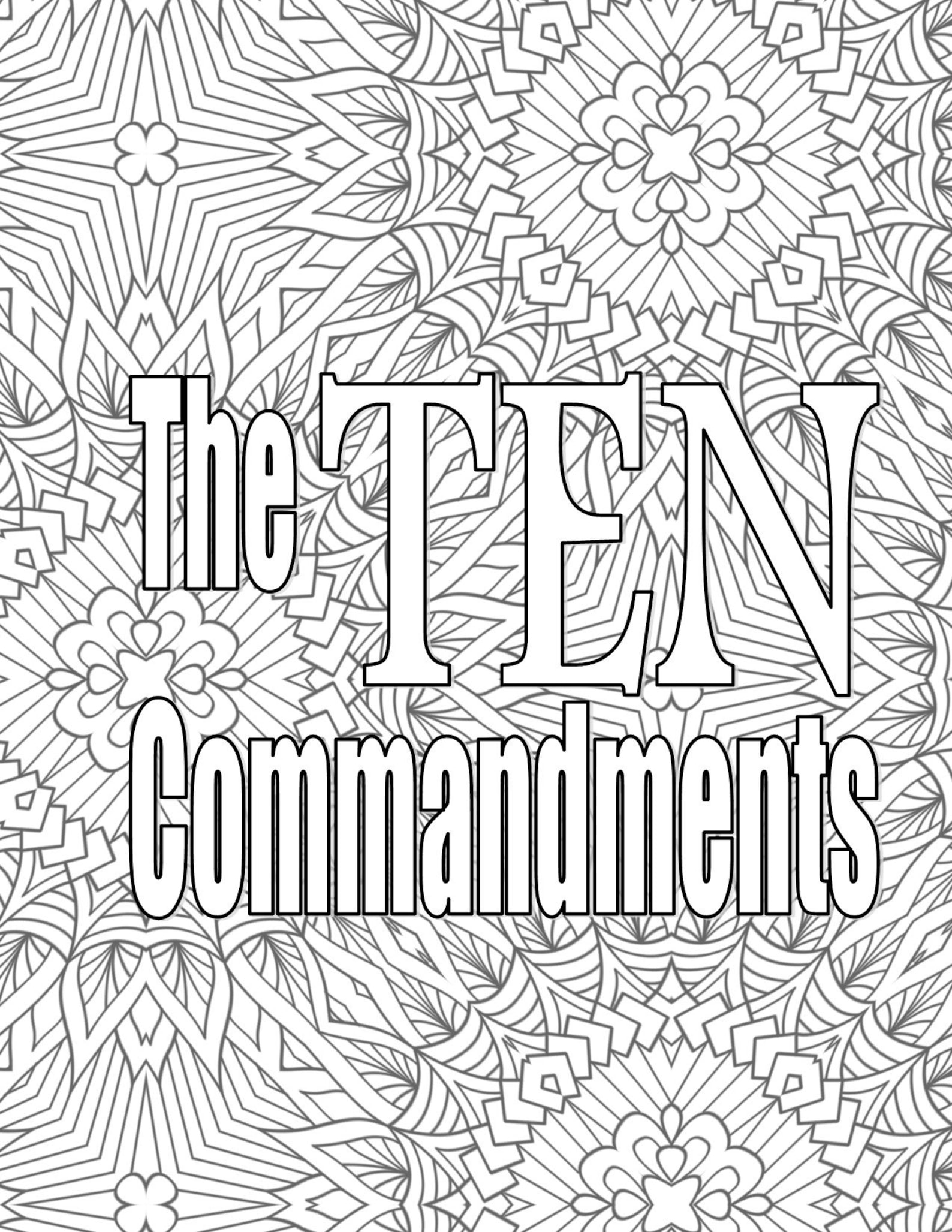 Ten Commandments Coloring Pages - Etsy