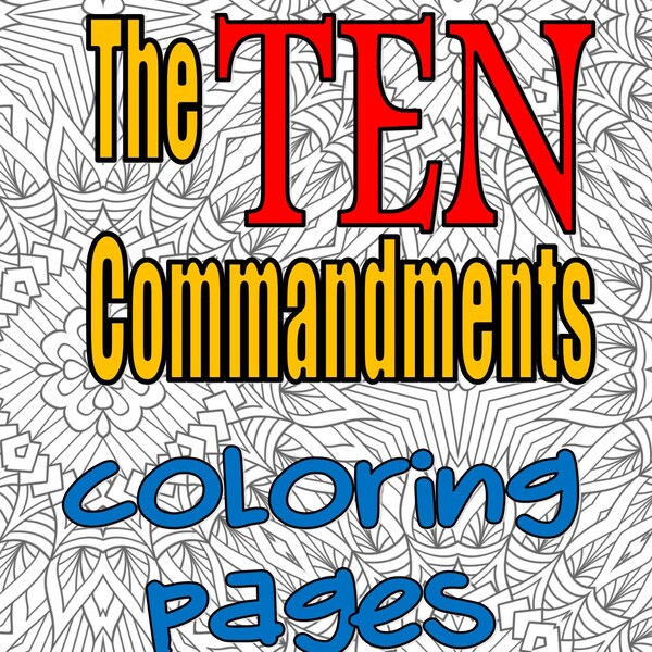 Ten Commandments Coloring Sheet - Etsy