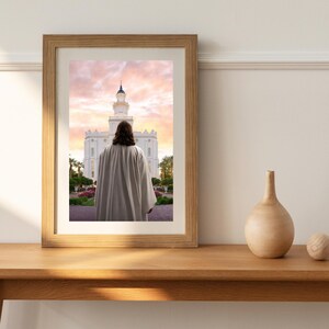 Jesus Looking at St. George LDS Temple Art, Church of Jesus Christ, Come Follow Me, Primary, Relief Society, Covenant Path, Think Celestial