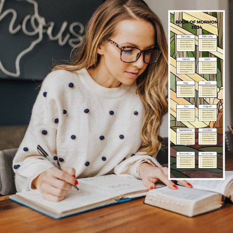 Come Follow Me 2024 Bookmark,book of Mormon 2024 Bookmark, Study Guide