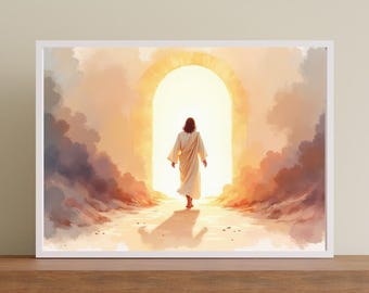 Ha Resucitado - Descarga digital de Jesucristo saliendo del sepulcro / Arte de la Resurrección de Pascua / Decoración de pared cristiana