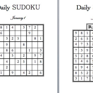 february 25 daily sudoku pdf printable puzzle with answer etsy
