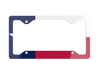 Marco para matrícula de Texas, marco para placa personalizada, bandera de Texas, licencia de Texas, Texas, el estado de la estrella solitaria, estado del Bluebonnet, marco para matrícula