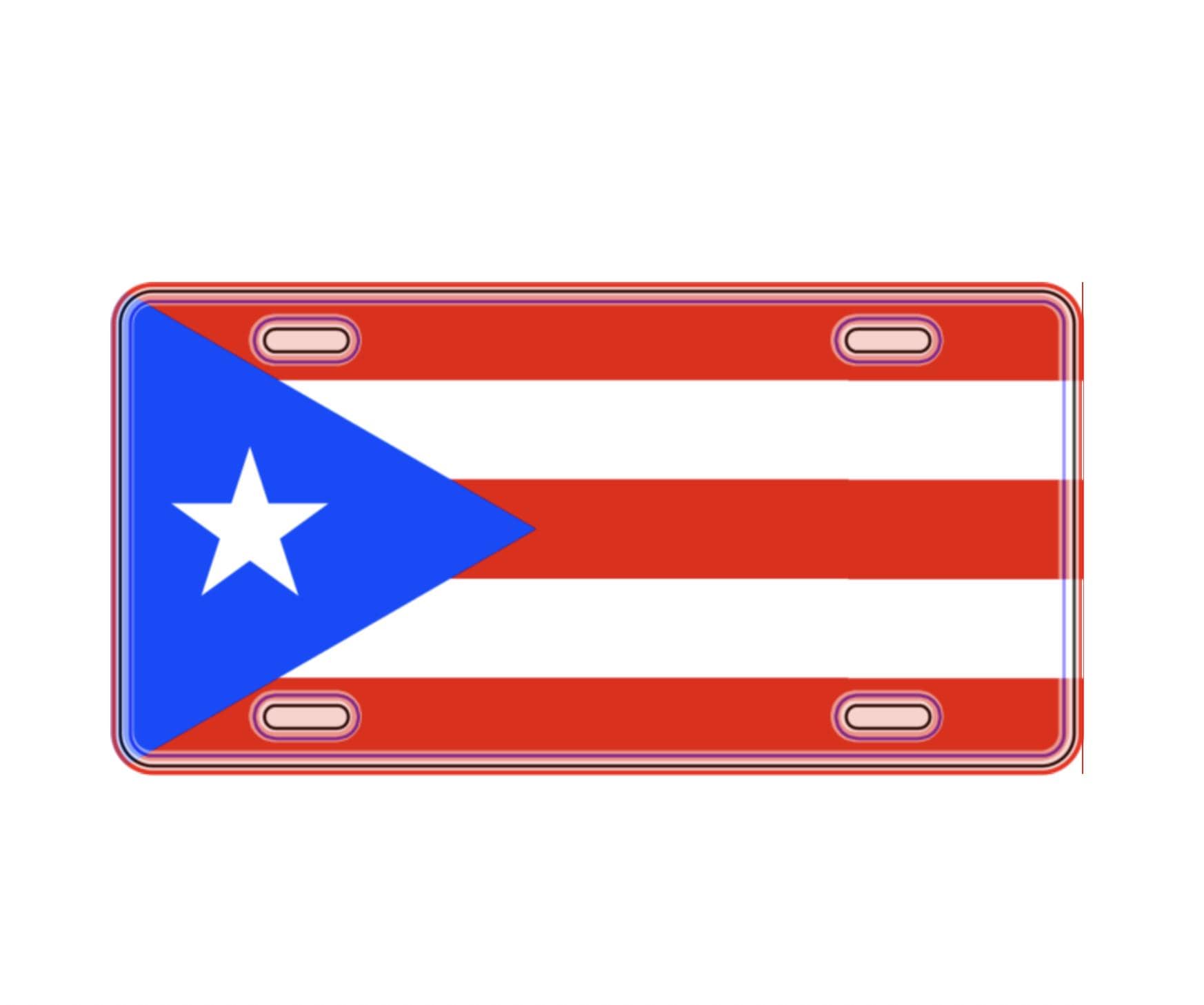 Puerto Rico Car Stickers Car Vinyl Sticker 2 Pack Puerto Rico Flag Car Decals - 6 Inch Die-Cut ...