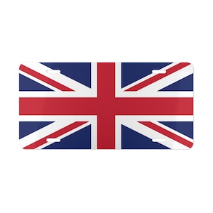 Union Jack License Plate, British License Plate, Gift For Him, United Kingdom, Union Flag,  UK Flag, Vanity Tag, License Plate UK