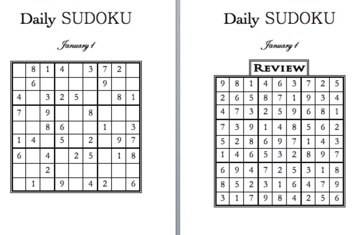february 26 daily sudoku pdf printable puzzle with answer etsy