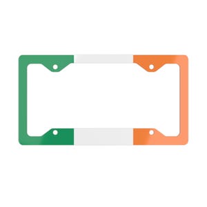 Irish License Plate Frame, Flag of Ireland, St. Patrick&#39;s Day, Irish Flag, Car Decor, Irish, License Plate Holder, Vanity Tag Holder