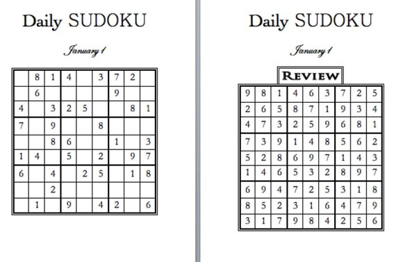 february 14 daily sudoku pdf printable puzzle with answer etsy